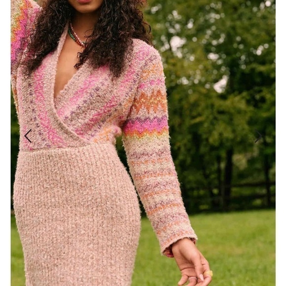 NEW Free People Fairycore feminine mini dress size large fairy barbiecire - Picture 3 of 9